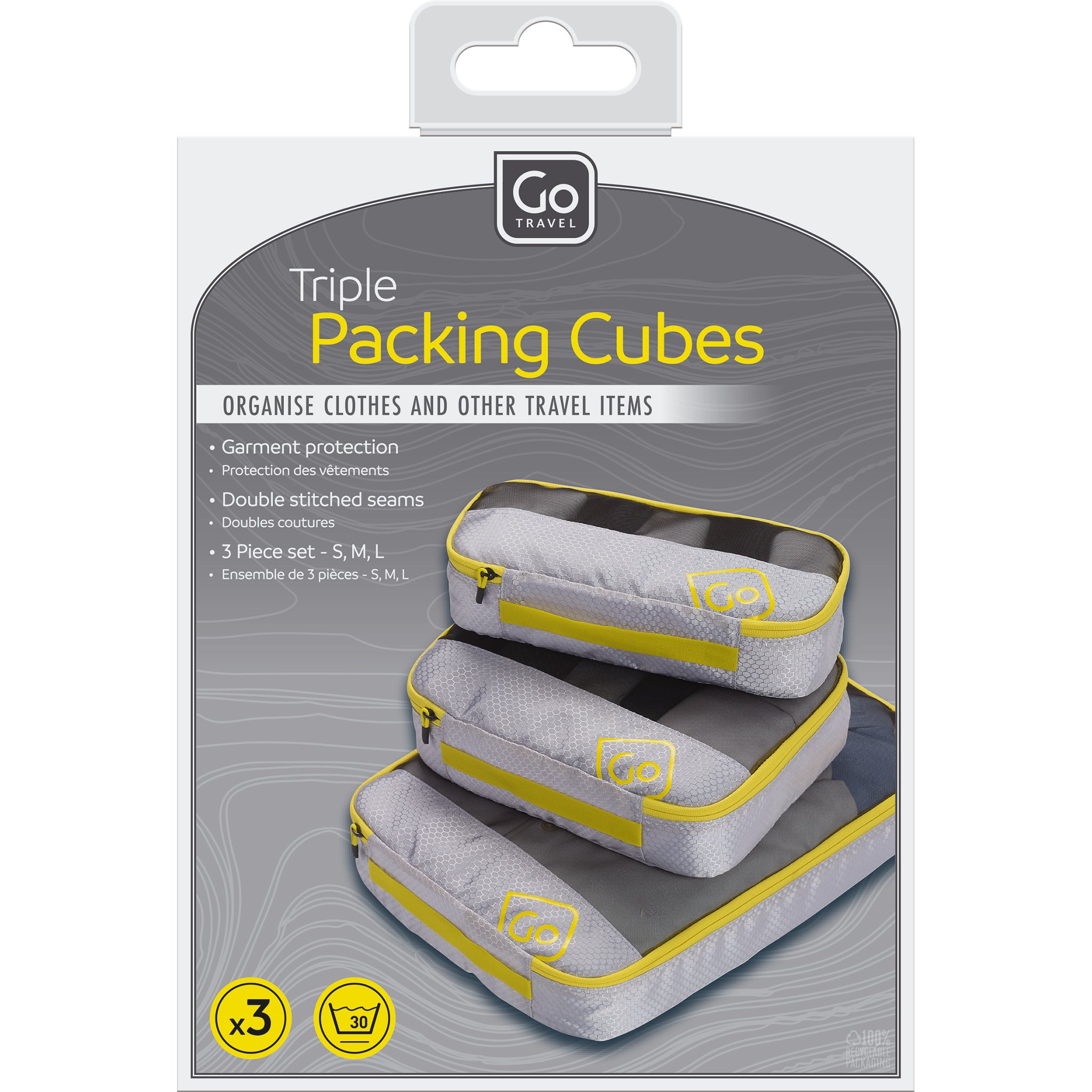 Triple Packing Cubes (Yellow) – A.R.O’Hare & Co Ltd