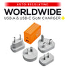 Worldwide USB-A & USB-C GaN Charger + (65W PD)