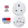 UK-AUS/China USB-A Adaptor (2.4A)