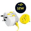 Worldwide Adaptor + Twin USB-A