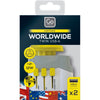 Worldwide Adaptor + Twin USB-A