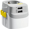 Worldwide Adaptor + Twin USB-A