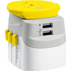 Worldwide Adaptor + Twin USB-A