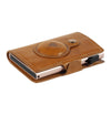 Furbo leather RFID cardholder with banknote pocket and AirTag pouch